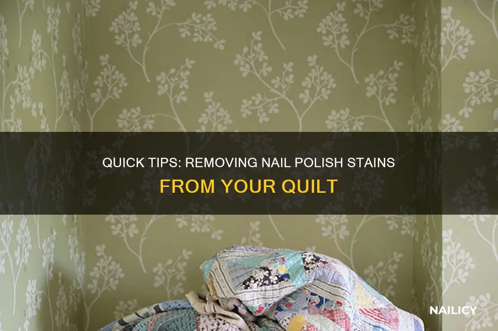 how to clean nail polish off a quilt
