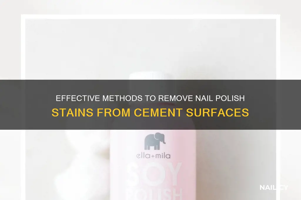 how to clean nail polish off cement