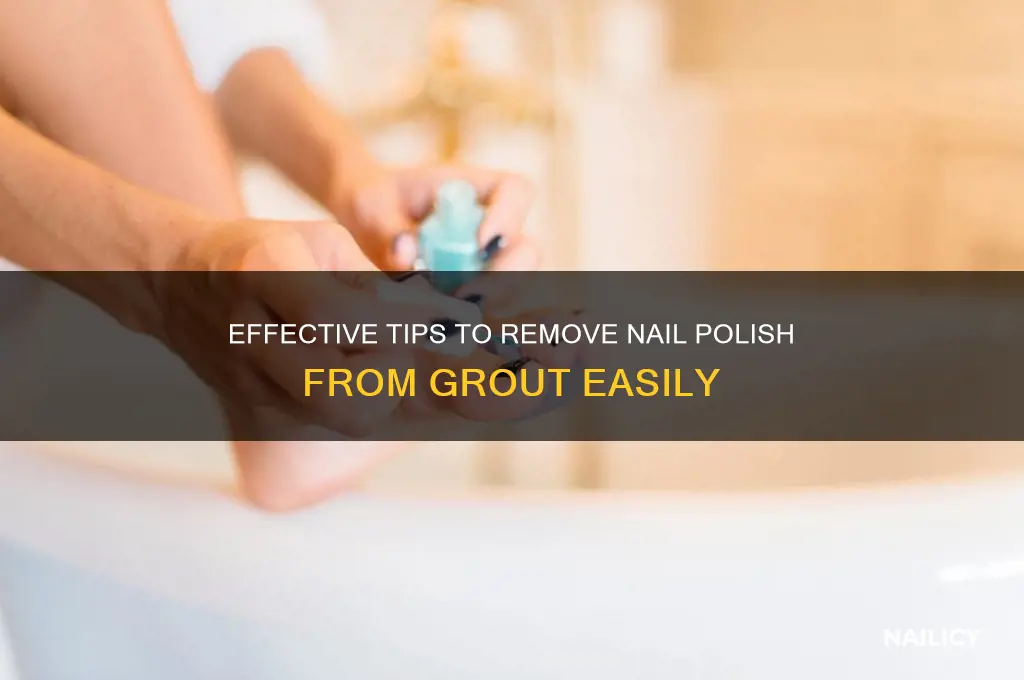 how to clean nail polish off grout