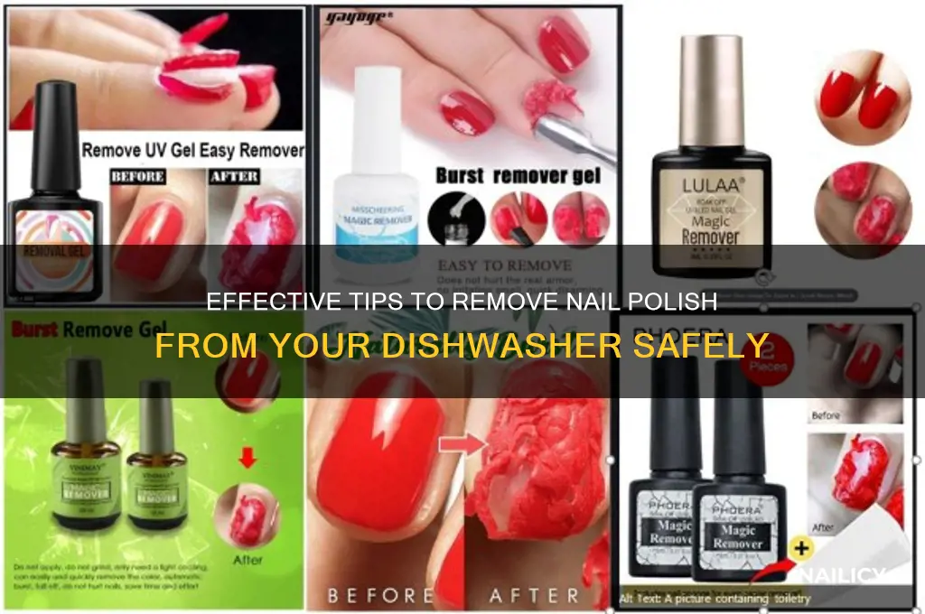 how to clean nail polish out of a dishwasher