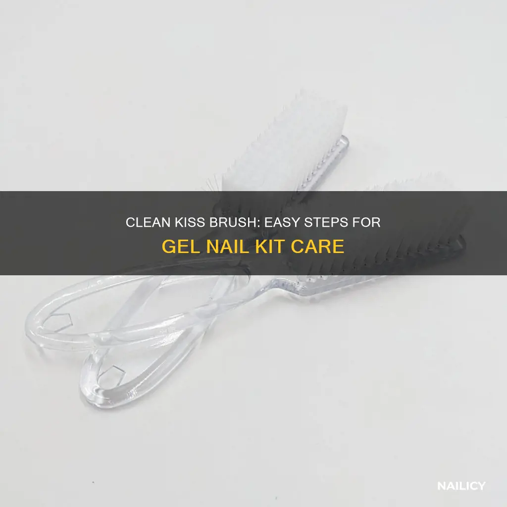how to clean the kiss brush on gel nail kit