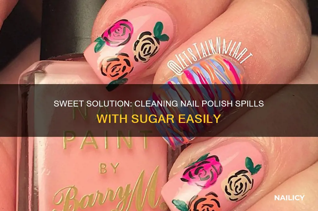 how to clean up nail polish with sugar