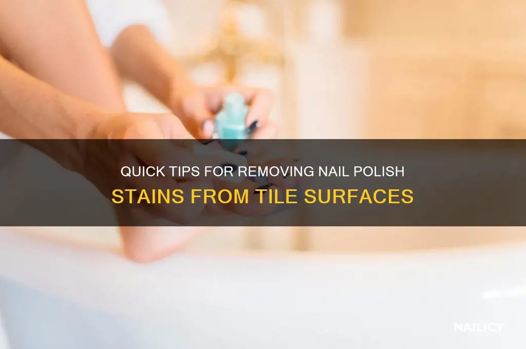 how to clean up spilled nail polish on tile