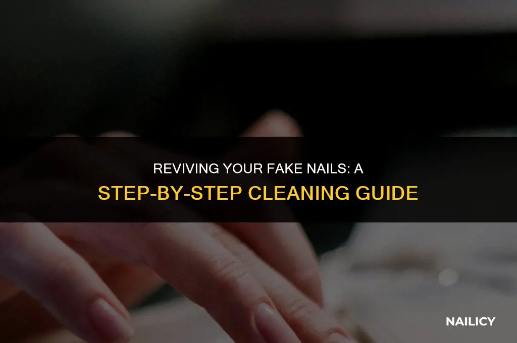 how to clean used fake nails