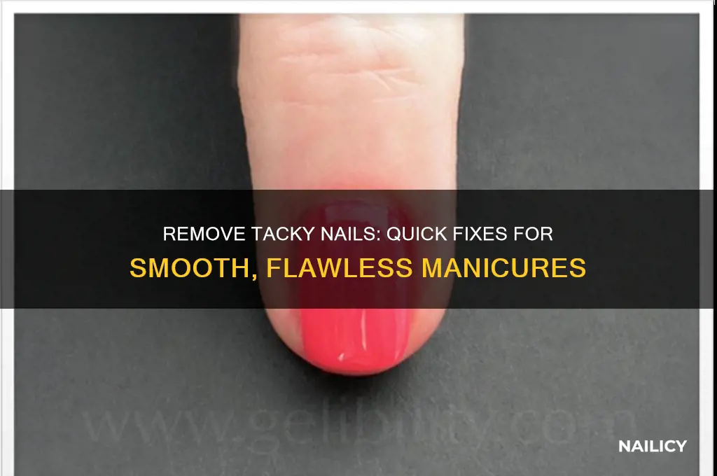 how to cleanse off tackiness off nail