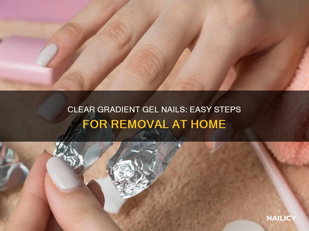 how to clear gradient gel nails