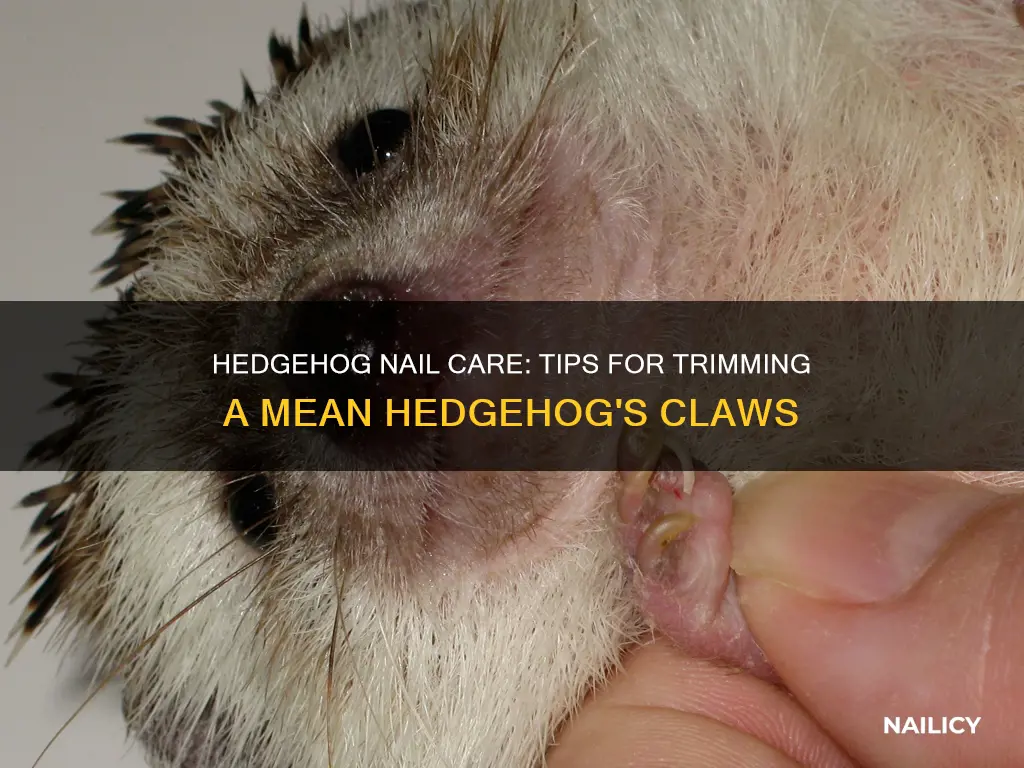 how to clip a mean hedgehog