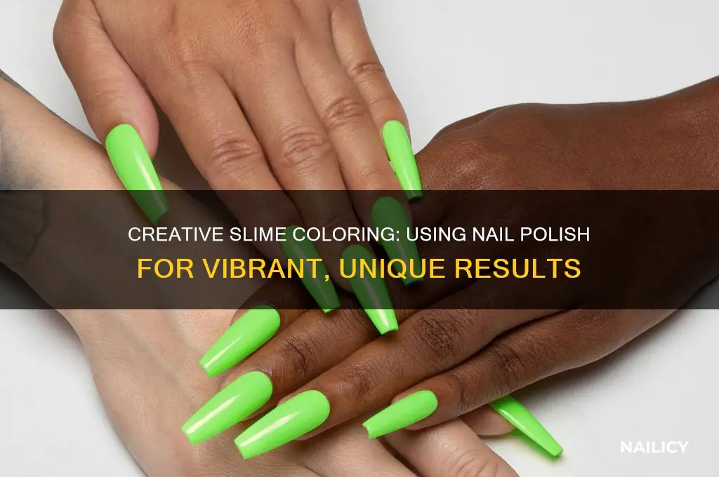 how to color slime with nail polish