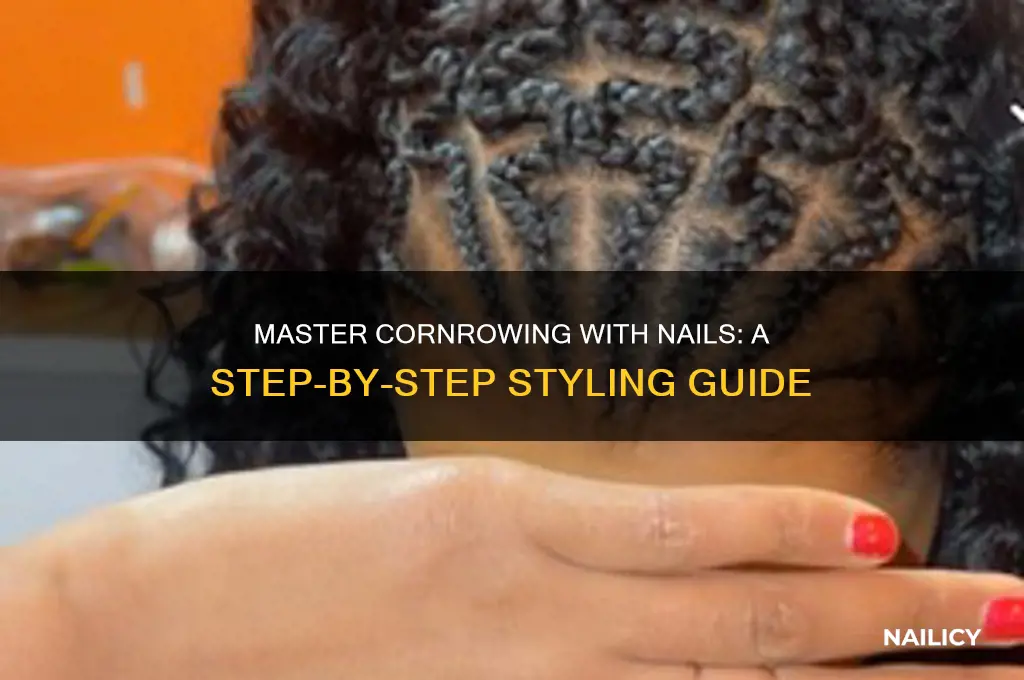 how to cornrow with nails