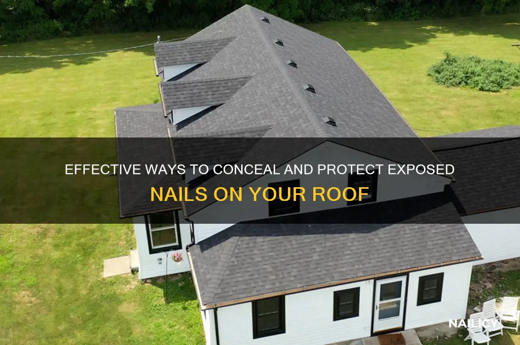 how to cover exposed nails on roof