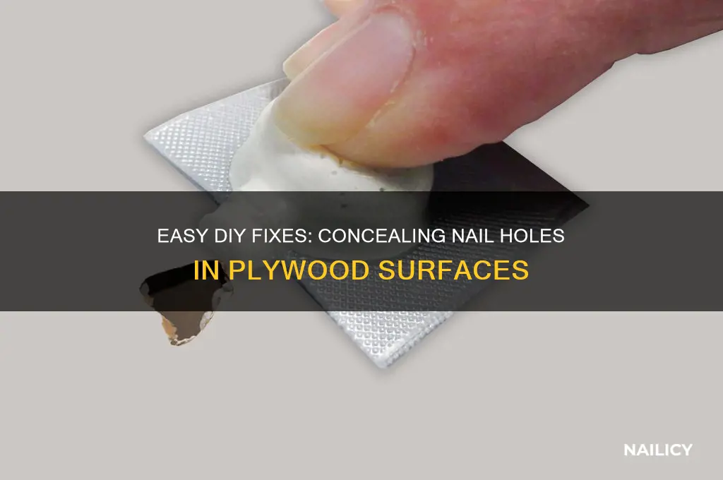 how to cover nail holes in plywood