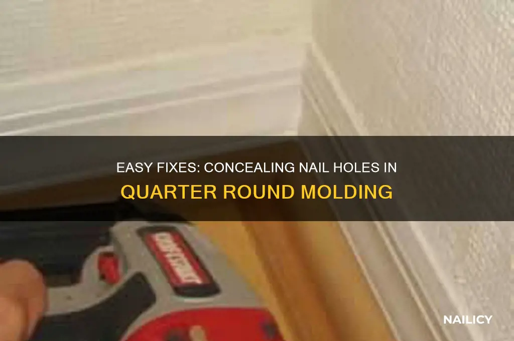 how to cover nail holes in quarter round