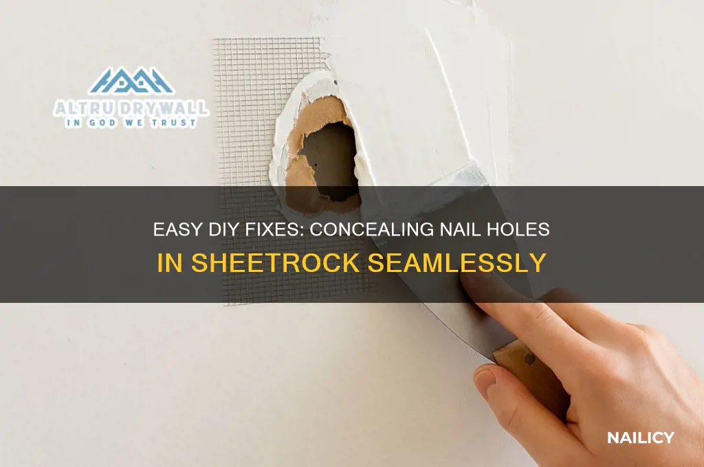 how to cover nail holes in sheetrock
