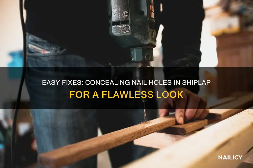 how to cover nail holes in shiplap