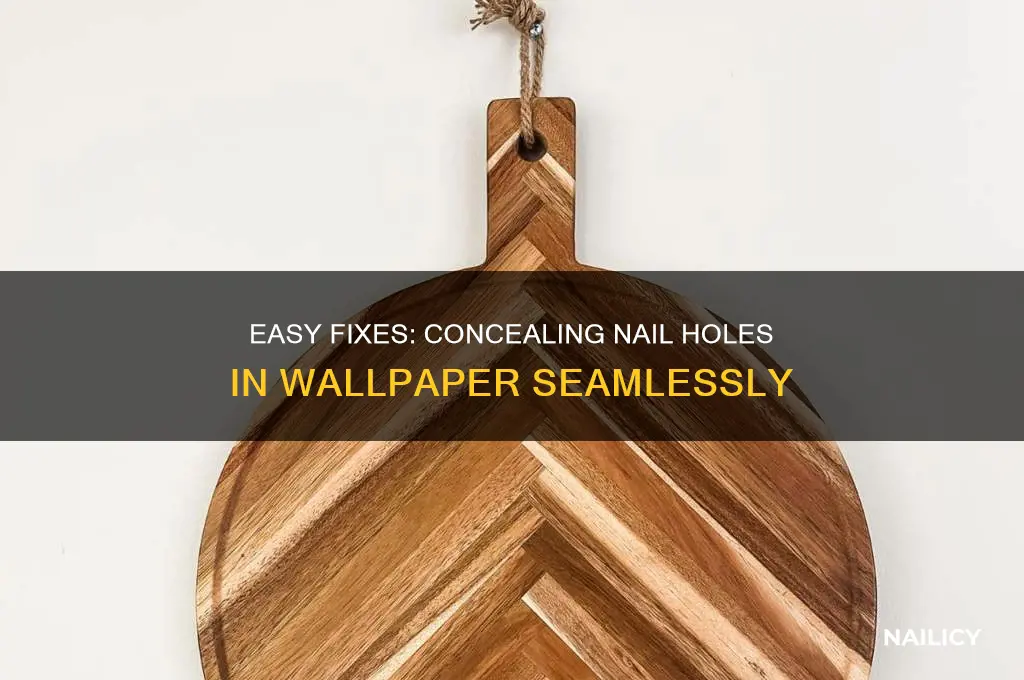 how to cover nail holes in wallpaper