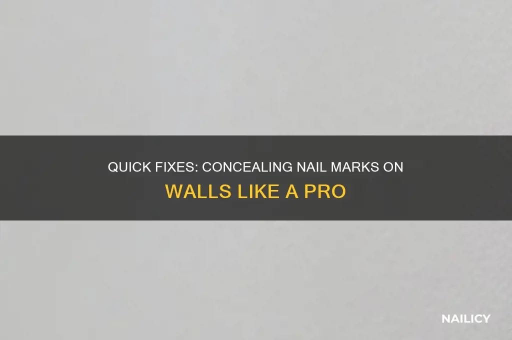 how to cover nail marks on wall