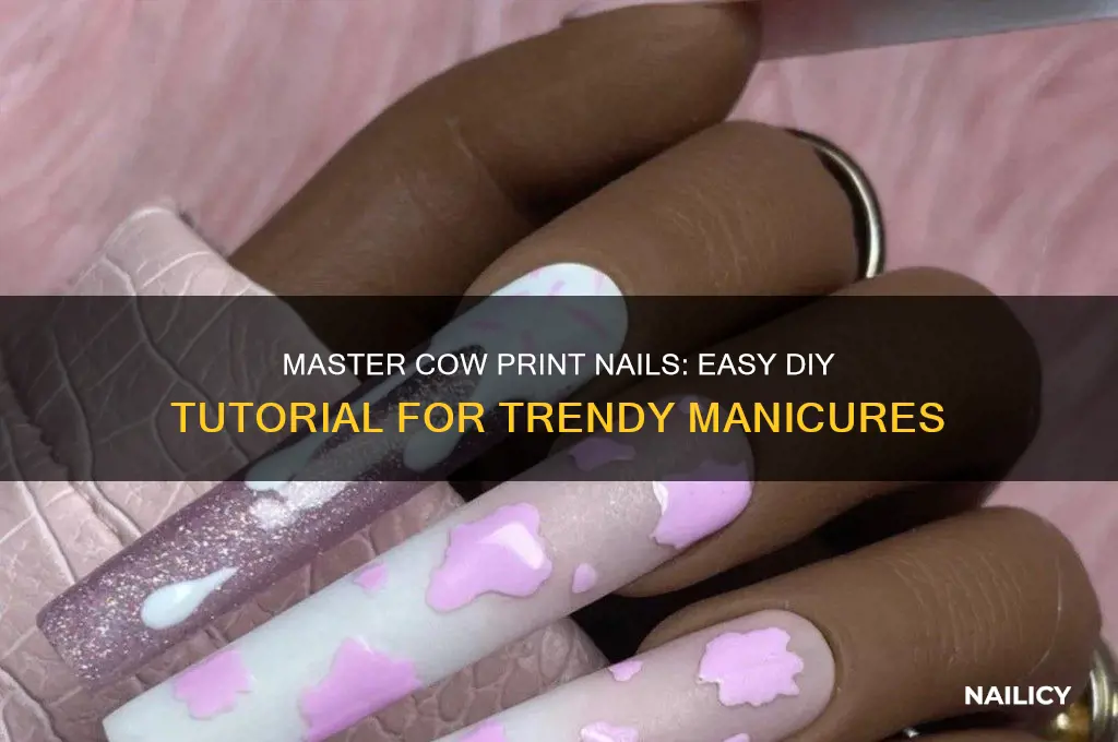 how to cow print nails