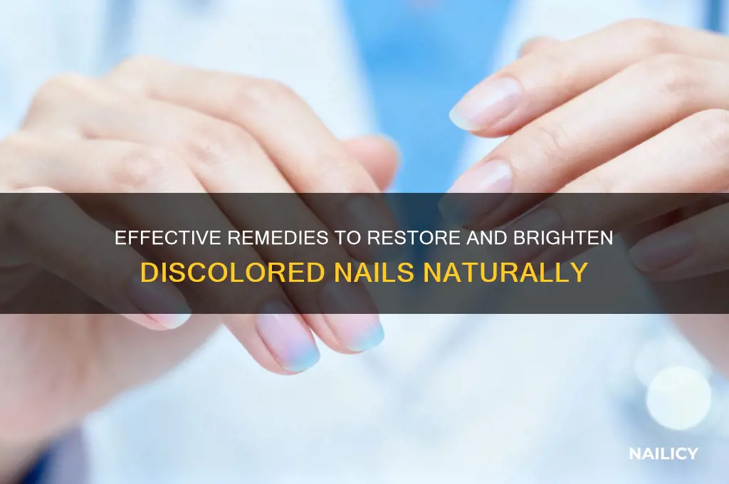how to cure discolored nails