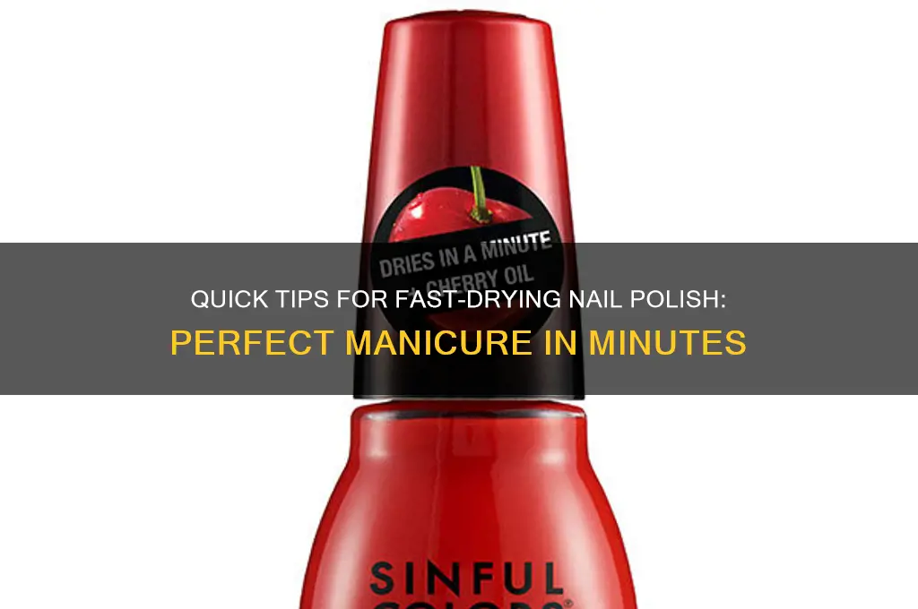 how to cure nail polish fast