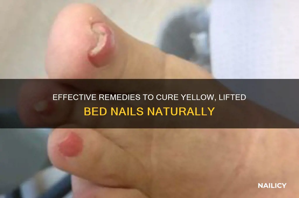 how to cure yellow lifted from bed nails