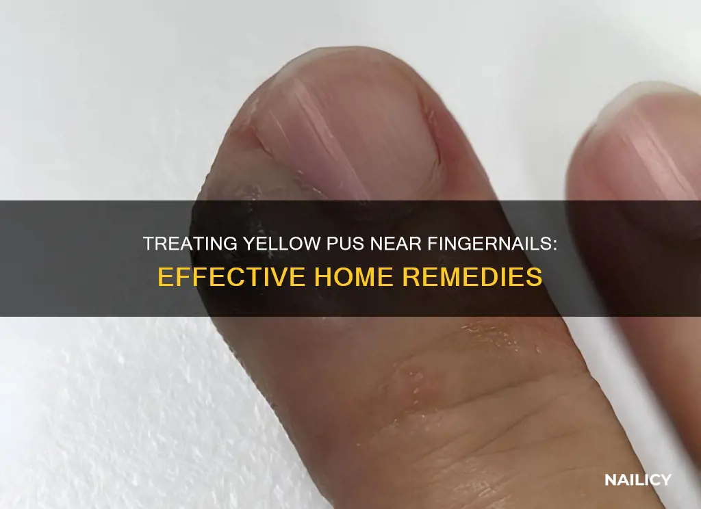 how to cure yellow pus near finger nail