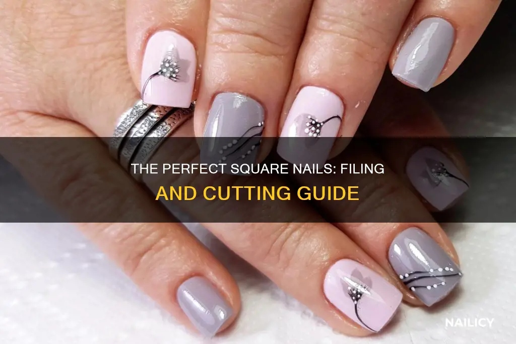 how to cut and file nails square