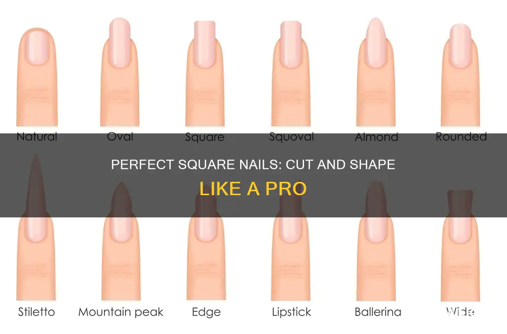 how to cut and shape nails square