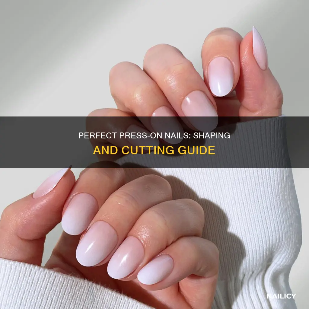 how to cut and shaped press on nails