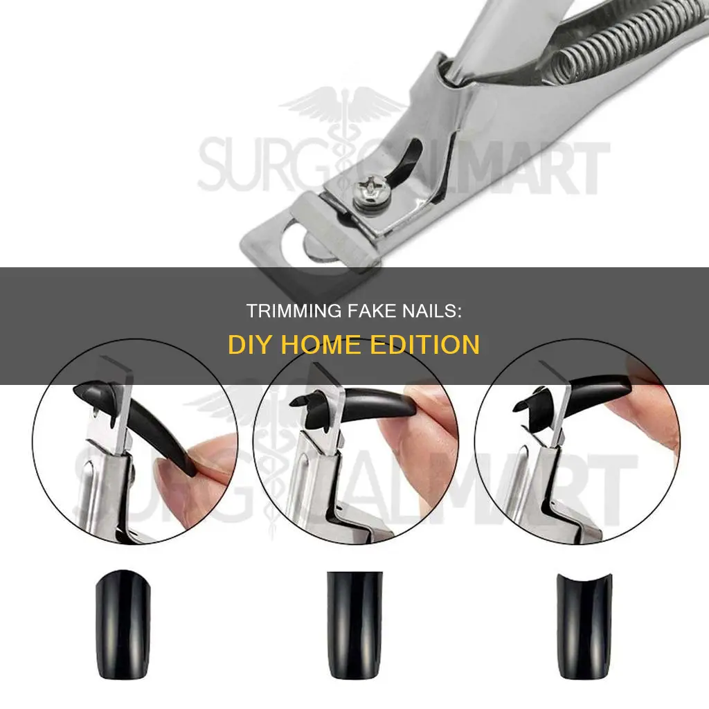 how to cut down fake nails at home