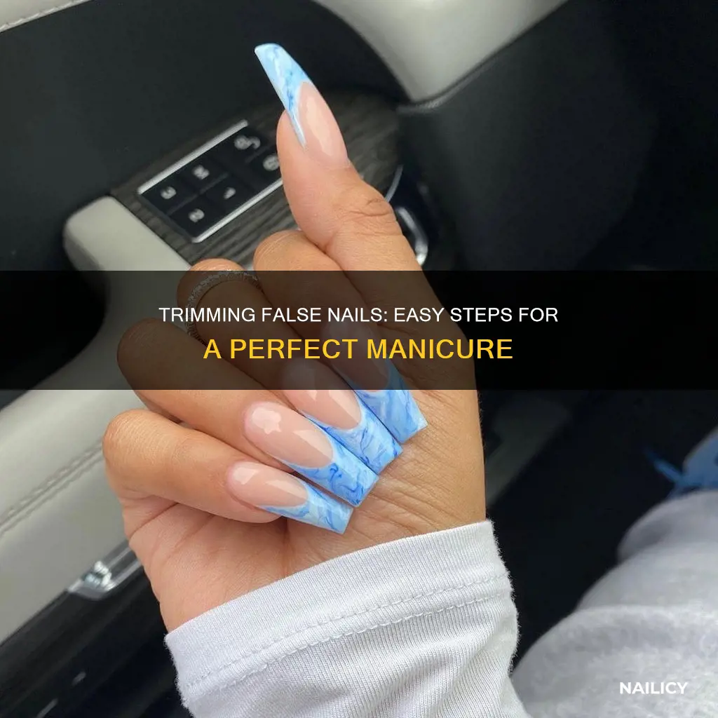 how to cut down false nails