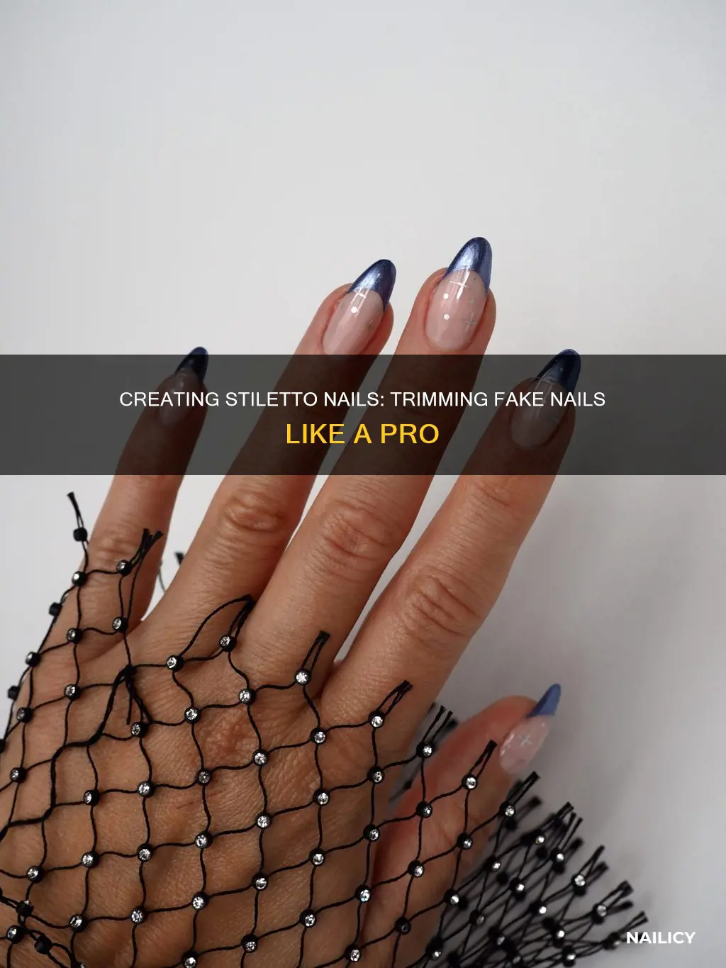 how to cut fake nails into stiletto nails