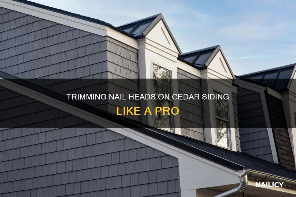 how to cut nail heads on cedar siding