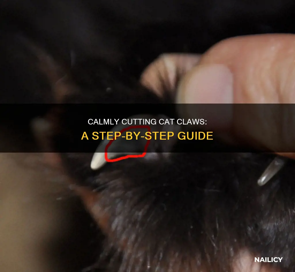 how to cut nails of mean cat