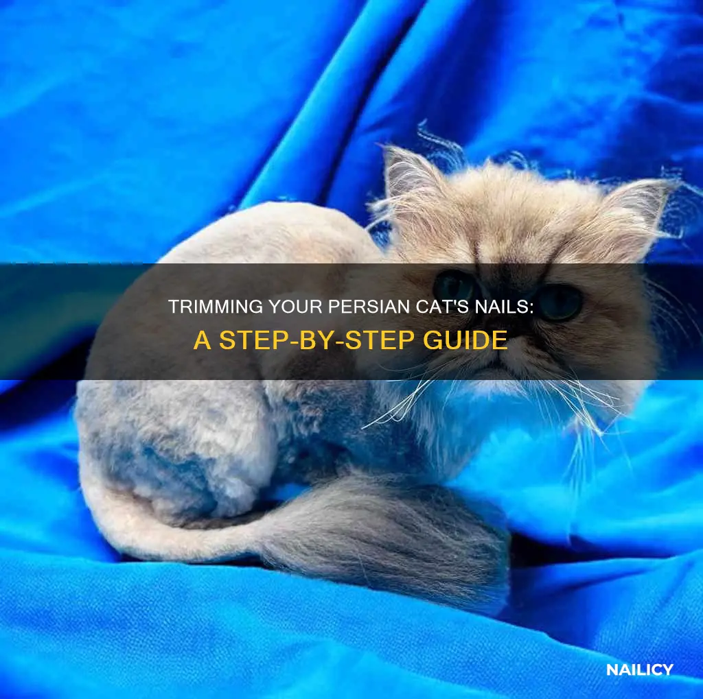 how to cut nails of persian cat