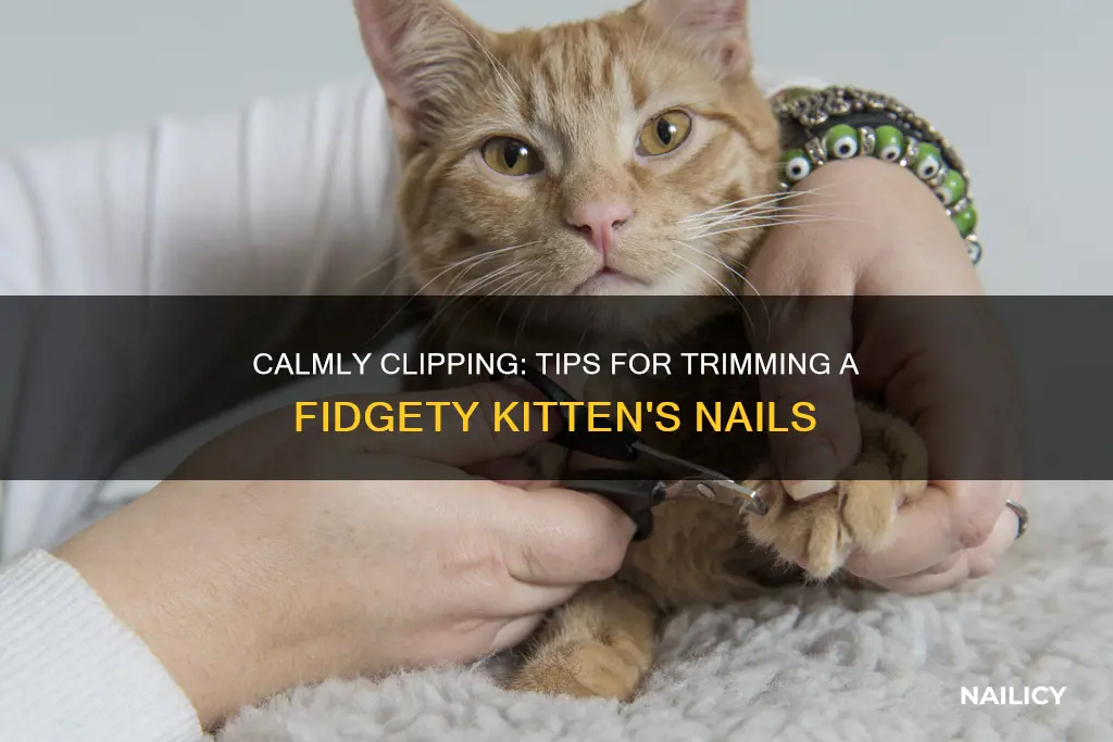 how to cut the nails of a difficult kitten