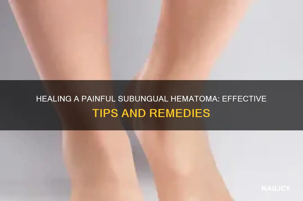 how to deal with bruise under nail