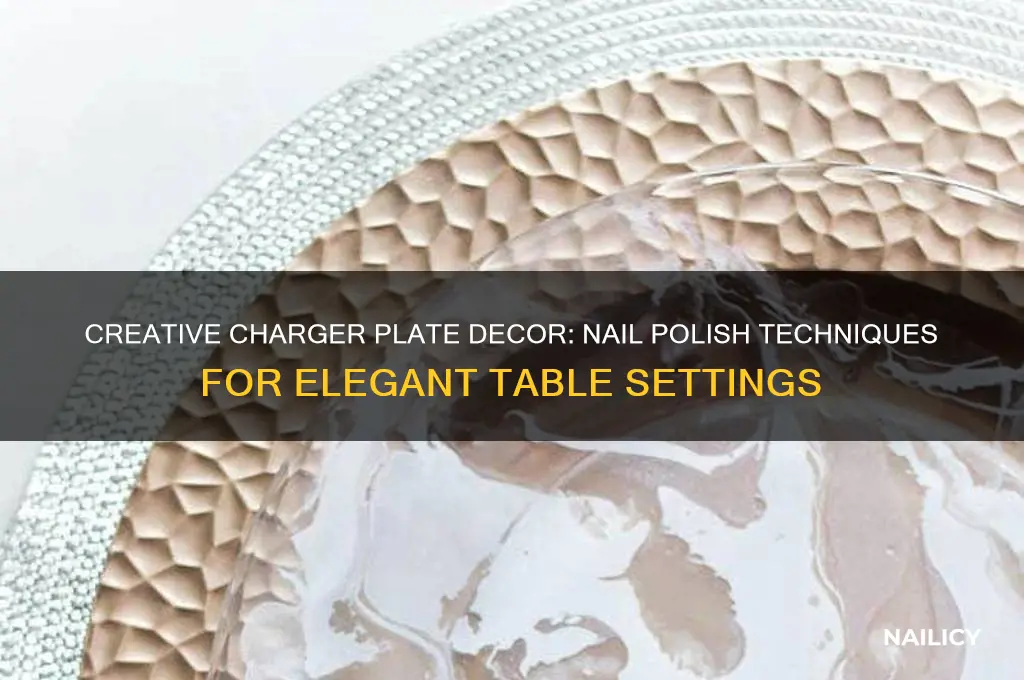 how to decorate charger plate with nail polish