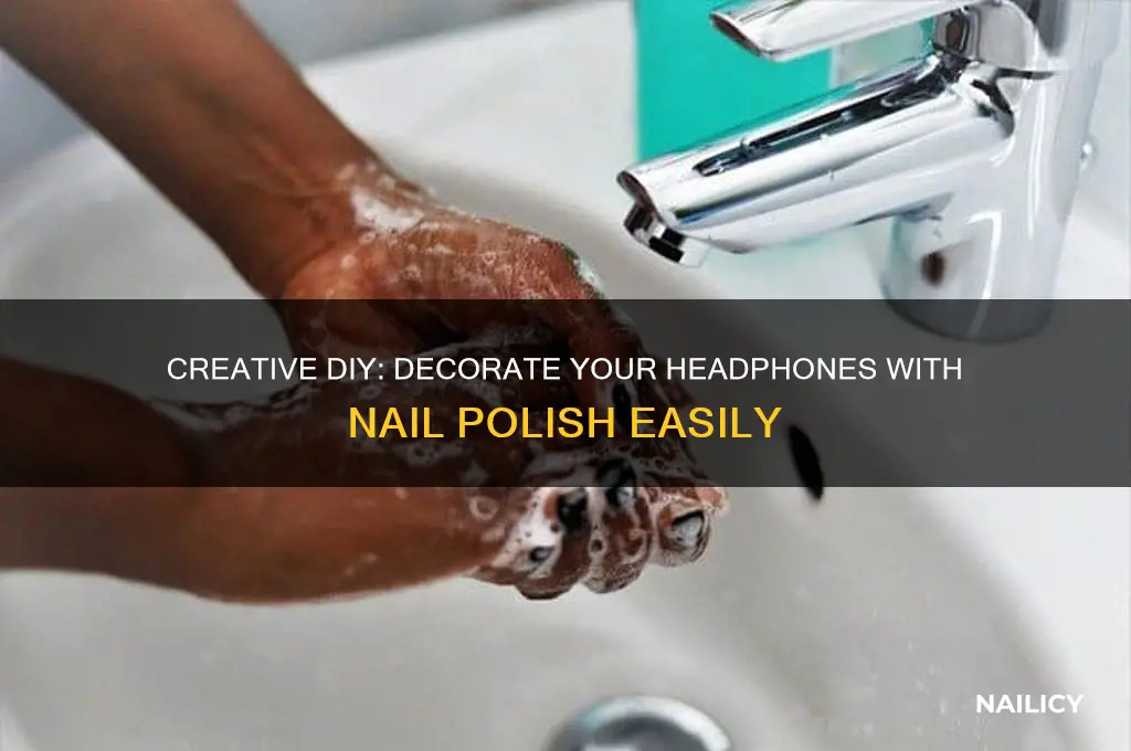 how to decorate headphones with nail polish