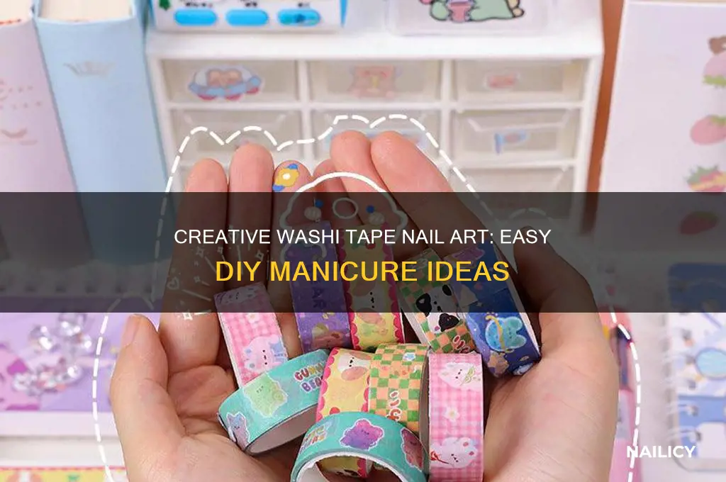 how to decorate nails with washi tape