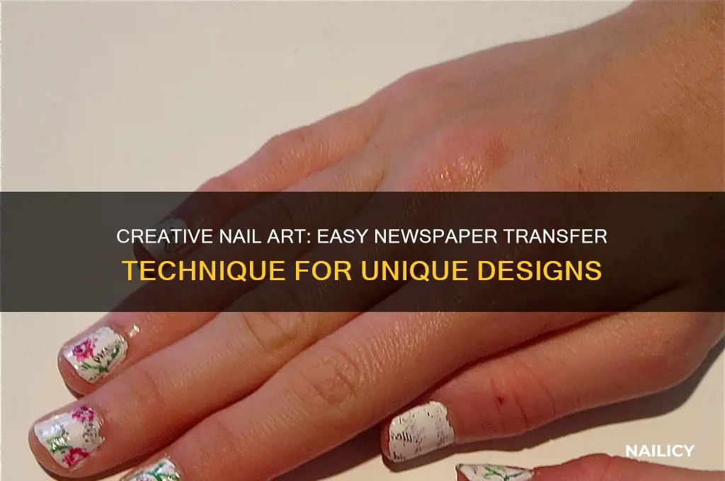 how to decorate your nails with newspaper