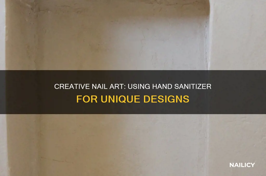 how to design nails with hand sanitizer