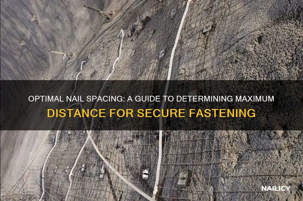 how to determine maximum spacing between nails