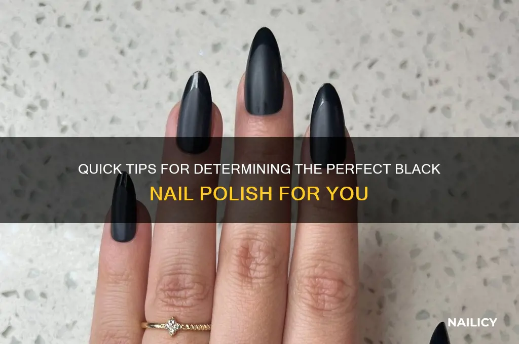 how to determine quick for black nails