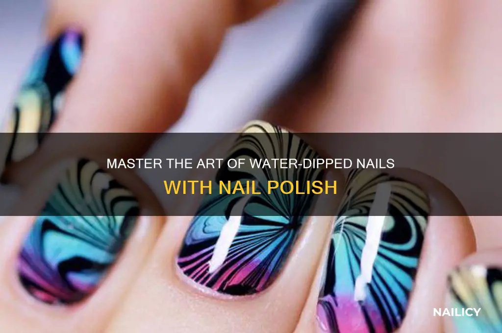 how to dip nails in water with nail polish
