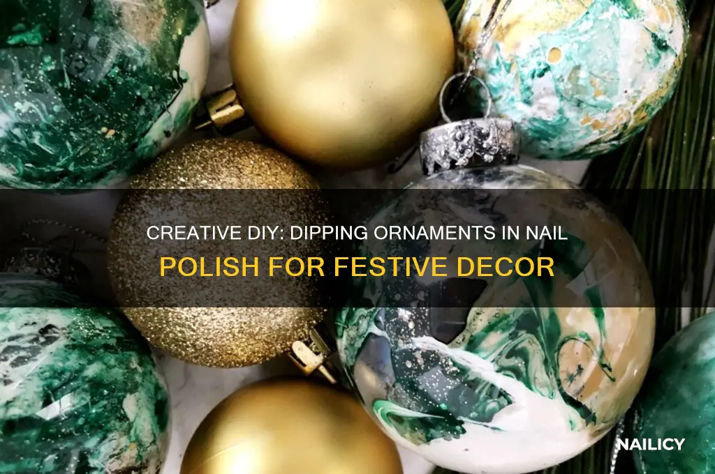 how to dip ornaments in nail polish