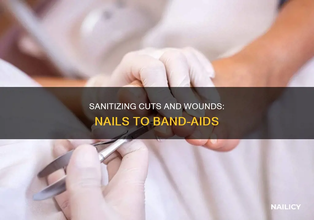 how to disenfect a cut to a nail