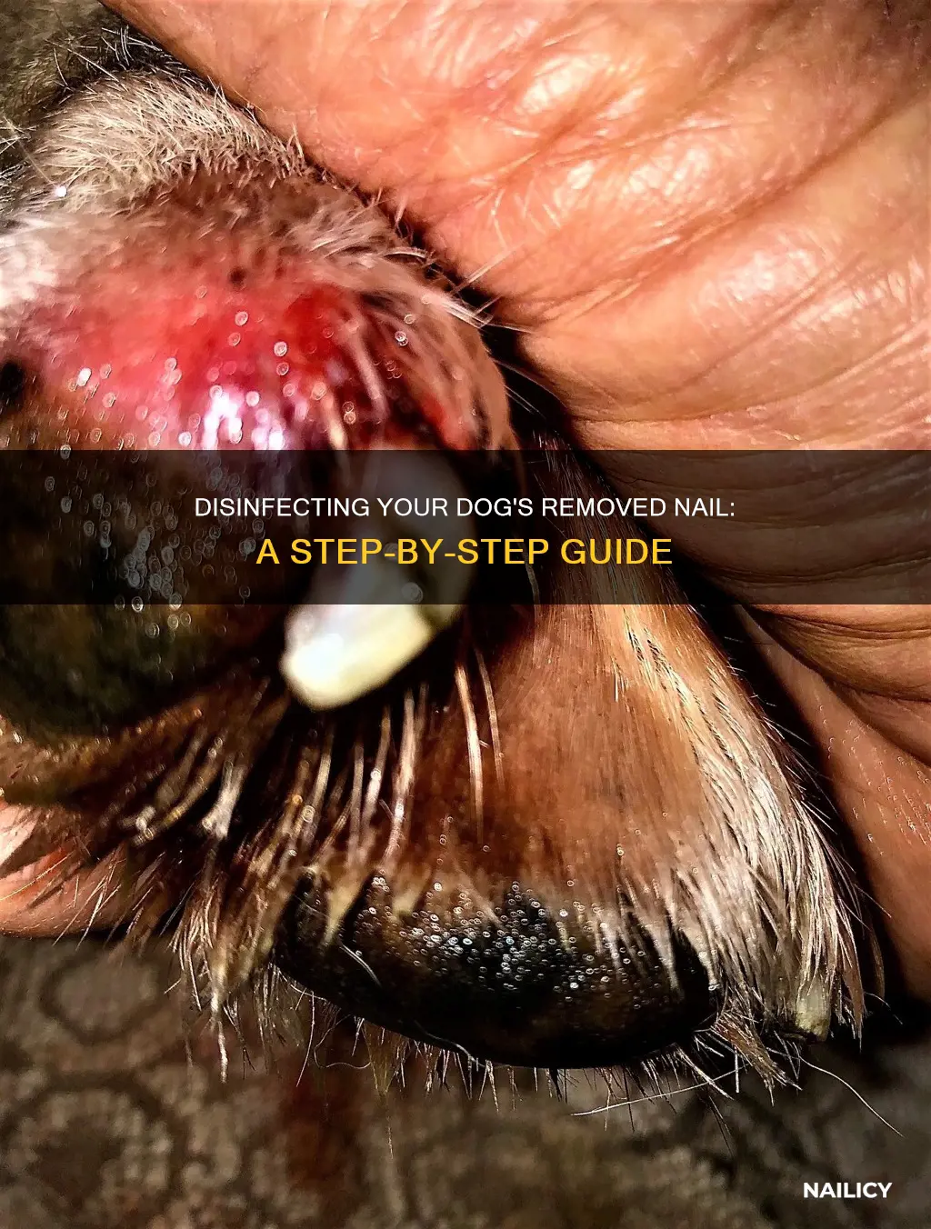 how to dissinfect a dogs removed nail