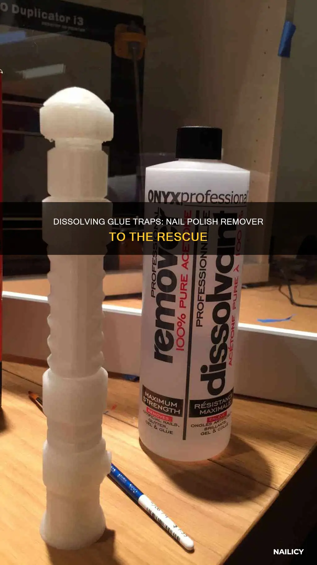 how to dissolve glue trap nail polish remover