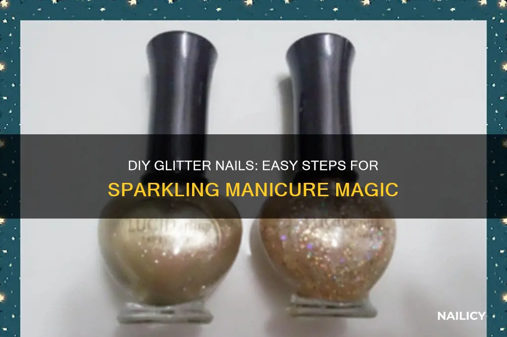 how to diy glitter nails