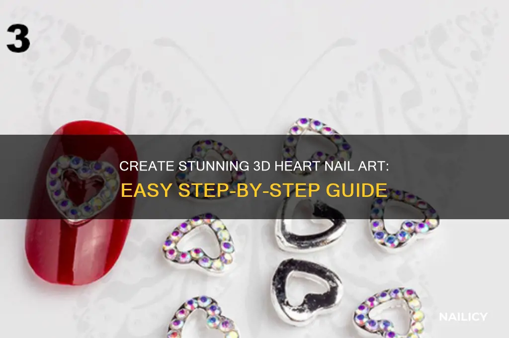 how to do 3d hearts on nails